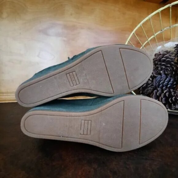 Green suede wedge heel booties - TOMS brand - Picture 6 of 9
